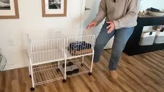 Laundry Hamper Sorter Trolley with Extra Shelf