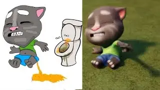 Laugh with My Talking Tom 2 Funny Drawing Meme -Try not To laugh 😂😂