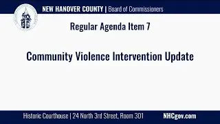 Community Violence Intervention Update