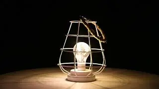 Brighten Your Space with a Modern White Metal Cage Lamp ✨