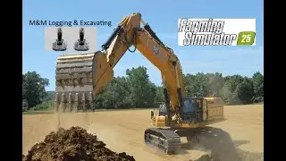 Day 11 Digging deep Excavating a rock pit with the cat 395 on FS 25