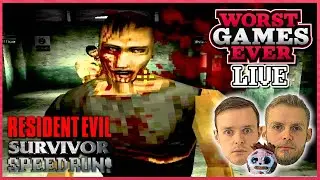 SPEEDRUN ATTEMPT - Resident Evil Survivor | WorstGamesEver Live!