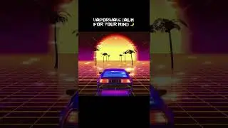 🚗✨ Neon Drive Vibes | Vaporwave Chill in 30 Secs 🌌🎧 #FocusLoop #RetroAesthetic #StudyShorts #shorts