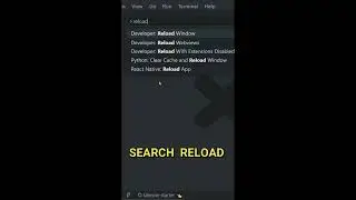 How to restart vscode without closing it for uninterrupted coding | Reload vscode #shorts