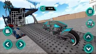 Robot Bike Transport Truck Sim Gameplay Android
