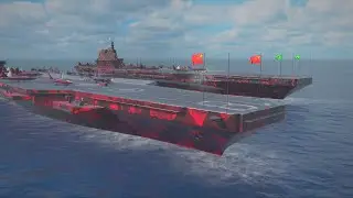 [Modern warships] The New Updated Chinese premium Carrier T003 in division !