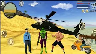 Green Spider Frog Ninja Rope Hero Vice Town : Strange Gangster Crime #4 - Android Gameplay