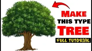 How to Make Anime Style Tree | Full Tutorial | Digital Art | Make Ghibli Style Tree