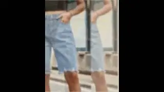 Raw Hem Denim Shorts
