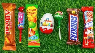 ASMR Most Popular Candys / some lots of colorful rainbow lollipop candy / unpacking chocolate eat