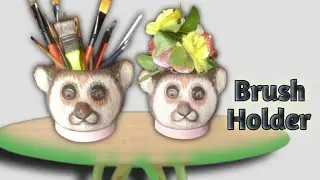 Animal Stylish flower Vase making with Balloon | How to make Spoon Holder