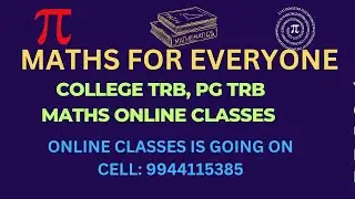 TNSET 2025/COLLEGE TRB MATHS, PG TRB MATHS ONLINE CLASSES STARTS