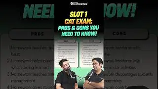 CAT Slot 1: Should You Be Worried? 🤔| Pros & Cons Explained 🎯✍️| #shorts
