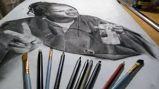 Drawing, shading and blending a minimalist face with charcoal pencils