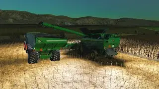 Night 28 Acer FIeld Sunflower BIg Harvesting Judith Plains fs25