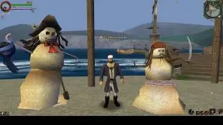 Pirates Online Retribution: Killing Alligators, Fishing and Repairing Ships!  (Merry Christmas)