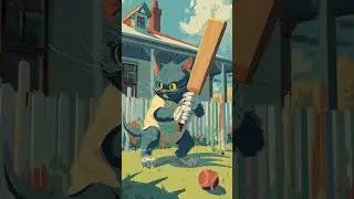 Cats play cricket  short | Y kon khale raha hai |#cat #cricket #funny