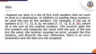 CRC AND CHECKSUM
