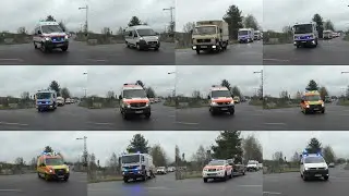 [MIT 13 FAHRZEUGEN] DRK Katastrophenschutz + Wasserwacht Wittenberg auf Verbandsfahrt nach &Uuml;bung.
