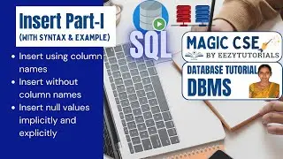 3.1 Insert in sql| Insert null values| Insert with column| without column name |DML Cmd |SQL