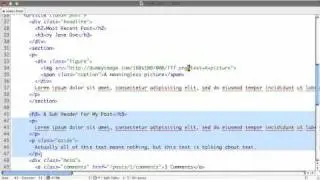 HTML5 Article Section Aside