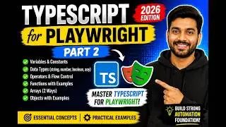 16.TypeScript for Playwright | Variables, DataTypes, Functions & Arrays | Playwright TypeScript 2026