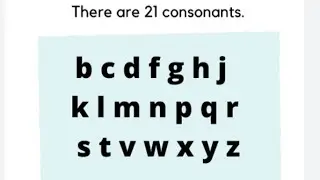 Consonants