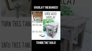 Make the coolest table w/ a square old table or chair and old fence boards.  Faux rust w/DIY Paint!