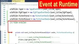 How To Add an Event at Runtime  to an Element or Control in C#, UWP, WPF:
