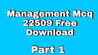 22509 Management mcq Free Download Part 1  #MAN #Msbte