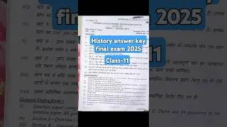 class11 History answer key cbse final exam 2025