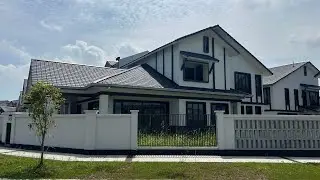 Corner lot Heritage Colonial homes with modern tropical element semiD Hevea, Elmina Garden