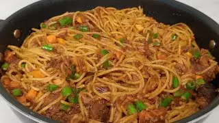 How to Cook Jollof Spaghetti with Goat Meat. The Perfect Jollof Spaghetti Recipe.