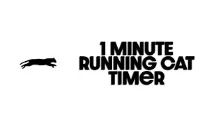 1 Minute Timer - One Minute Running Cat Timer - Cat Meowing Alarm Sound