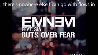 Eminem - Guts Over Fear (feat Sia) With Lyrics HD