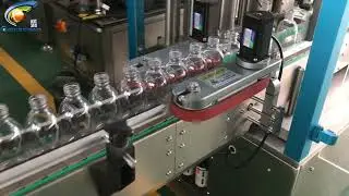 China automatic tracking type liquid bottle filling capping labeling machine