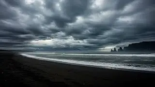 Gentle Sea Waves at Night | Dark Screen for Deep Relaxation and Night Rest with Deep Ocean Calm