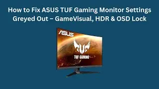 Как исправить неактивные настройки игрового монитора ASUS TUF &mdash; GameVisual, HDR и блокировка экра...