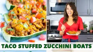 Taco Stuffed Zucchini Boats - Easy Low-Carb Dinner Recipe!