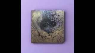 Successful 24 Karat Gold Cells Straight Acrylic Pour Painting Fluid Art