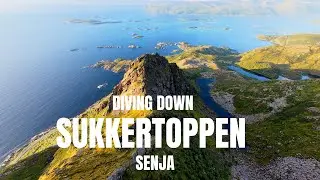 Diving Down Sukkertoppen with FPV (Hamn i Senja, Northern Norway) 4K, Drone Footage