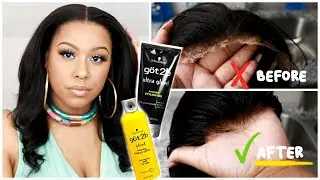 How I Clean My Lace! | Removing Got2B Glued Build Up + 1 Month Update on April | ft.  MyFirstWig