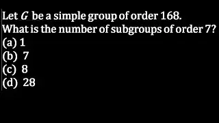 simple group of order 168 || sylow first theorem || number of ssg