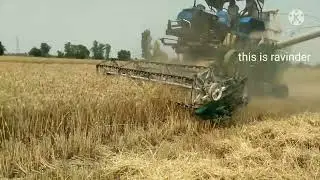 Sonalika 750III Tractor Harvester !! Mini combine !!