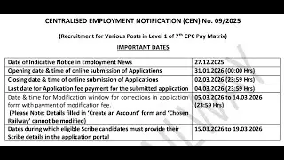 RRB Group D New Vacancy 2025 Notification Out | RRB Group D 2026 Notification | RRB Group D