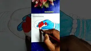 Shiv Parvati Beautiful hand drawing 😍 #drawing #shivparvati #shorts #viral