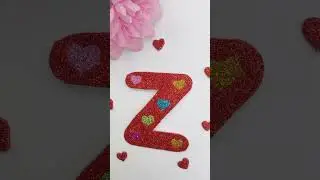 Letter cutting | cut alphabet letter Z | Gillter sheet hacks  #short #art #3D letter #art and craft