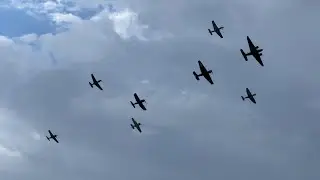 Symphony of Piston Engines - Formation of Eight WWII Warbirds (Mustang, Corsair, Spitfire etc)