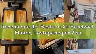 Recensione del Bestron XL Sandwich Maker, Tostapane per 2 sandwich a forma di conchiglia, ideale per