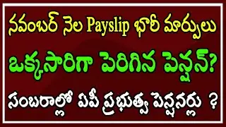 నవంబర్ నెల Payslip భారీ మార్పులు..? ఒక్కసారిగా పెరిగిన పెన్షన్..? సంబరాల్లో పెన్షనర్లు..?